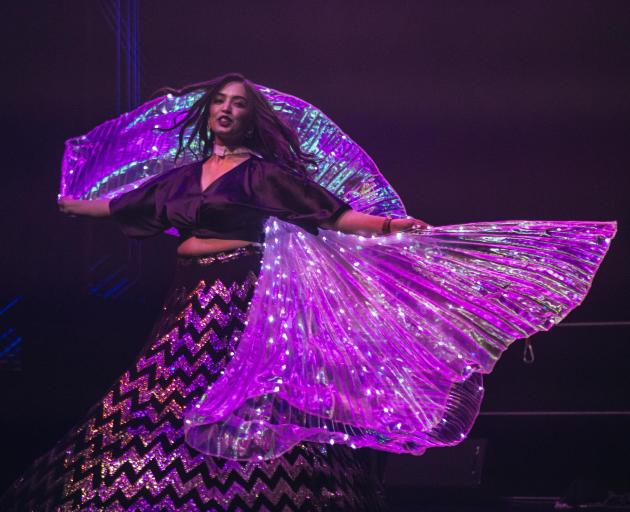 A dancer performs a modern Bollywood style dance in front of hundreds of people at Queenstown’s...