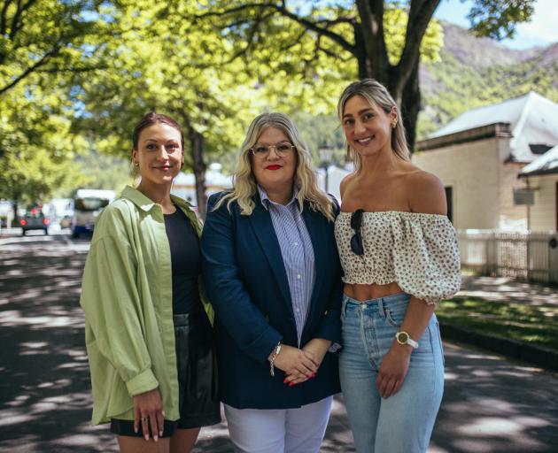 Pivotal Point trustee Alana Waples, centre, flanked by Wallace & Gibbs Group’s Lizzy Wallace...