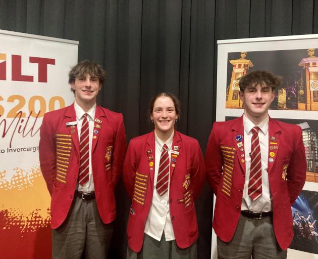 James (left), Ruby and Sean Bath, all 18, are triplets who received an ILT Tertiary Scholarship...