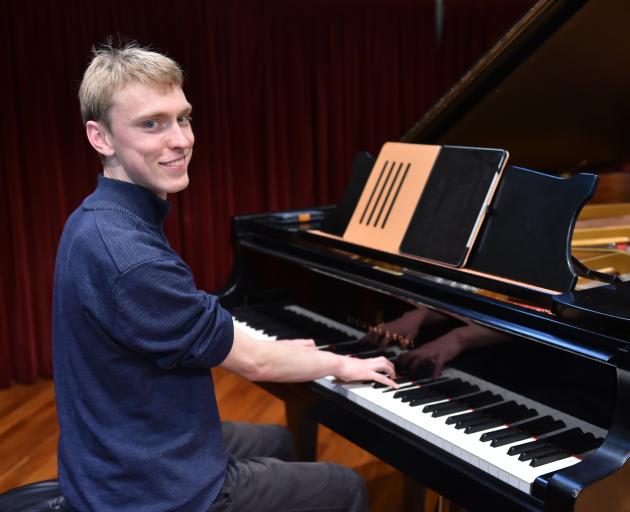 Cameron Monteath at the piano. PHOTO: GREGOR RICHARDSON