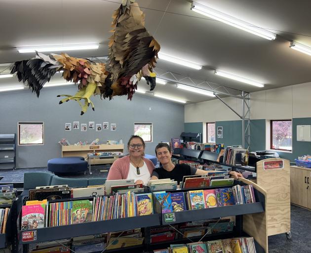 Cromwell Primary School teachers Sarah Luke (left) and Claire Lincoln planning the restocking of...