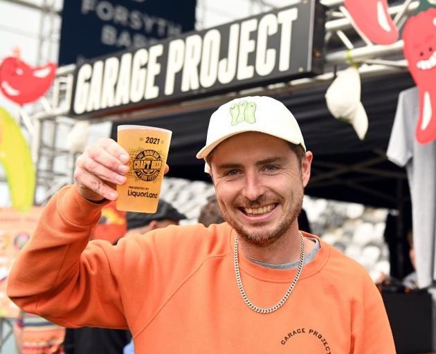 Garage Project South Island sales manager Crocky Hargreaves, of Christchurch, holds a spicy...