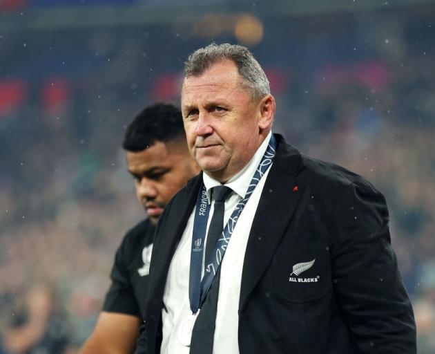Ian Foster after the final whistle at the Rugby World Cup. Photo: Getty Images 