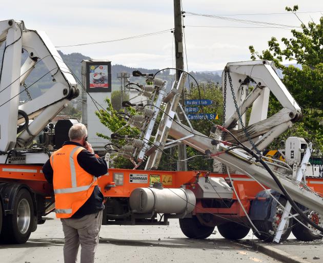 More than 450 Green Island customers lost power after a truck hit a power pole in Carnforth St,...