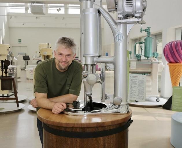 Dunedin Chef Hannes Bareiter on his trip to Italy to learn gelato making. PHOTO: SUPPLIED