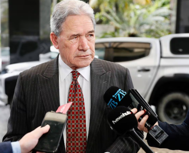 NZ First leader Winston Peters arrives for his meeting with Christopher Luxon. Photo: NZ Herald 