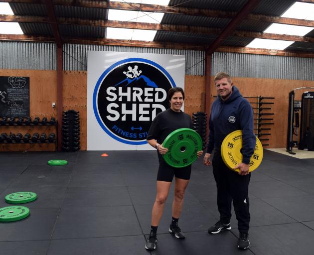 Shred Shed owners Jessica and Blair Young in their training studio in the Tapanui Showgrounds....