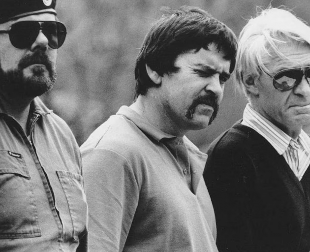 David Tamihere (centre) was sentenced to life imprisonment in 1990. Photo: Rhys Palmer