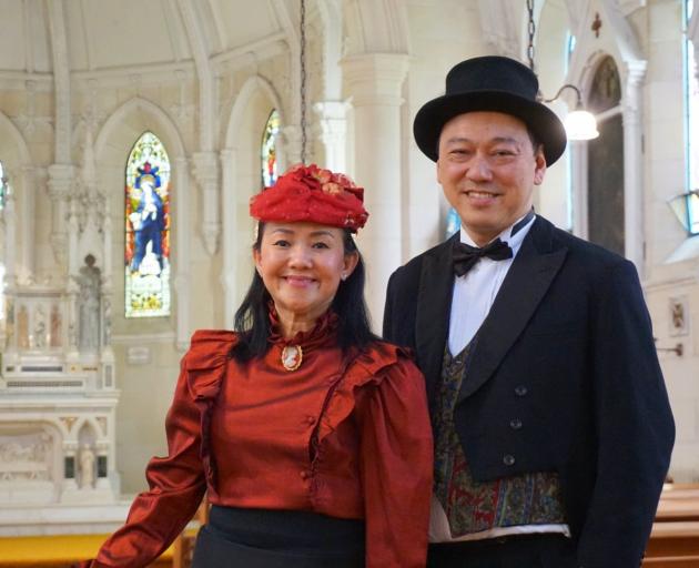 Teschemakers Resort owners Renee Chong and Vincent Teoh dress up for the Oamaru Heritage...