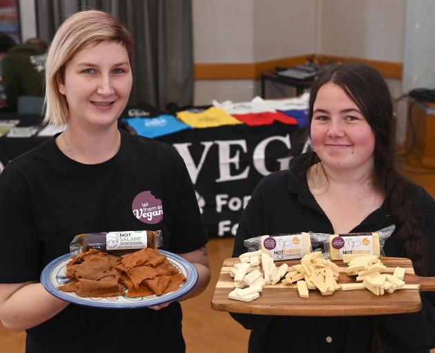 Let Them Eat Vegan owner Brylie Meng (left) and Dunedin Ōtepoti Vegan Society (Doves) co...