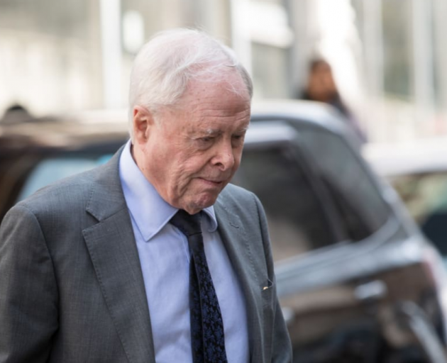 Sir James Wallace arriving at court in 2019. Photo: RNZ