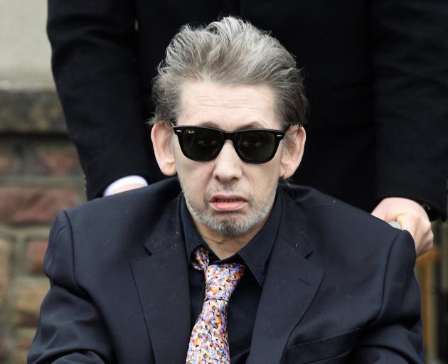 Shane MacGowan departs the funeral service of his mother Therese MacGowan in this 2017 file photo...