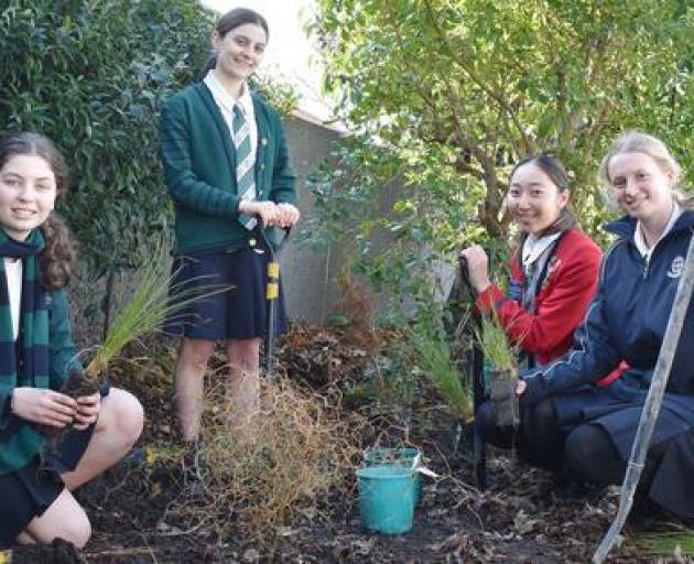(From left) Zara Clark, Tess Sitjes, Sana Fujii and Ruby Young of St Margaret’s College were part...