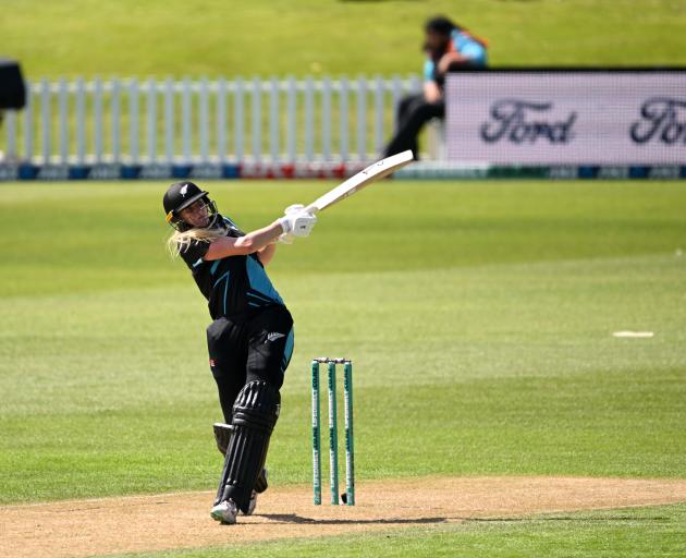 Hannah Rowe’s innings of 33 from 24 was one of the few highlights for New Zealand during game two...