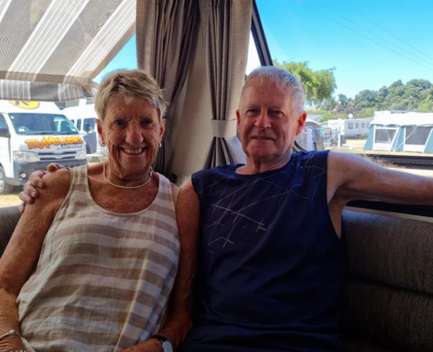 Julie and Allan from Christchurch have been camping at Kaiteriteri for almost 40 years. Photo: RNZ