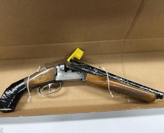 A firearm seized at the property. Photo: Police