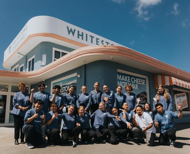 Whitestone Cheese Diner & Deli staff outside the former tearooms, which has been transformed with...