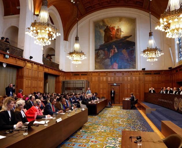 The International Court of Justice sits. PHOTO: REUTERS