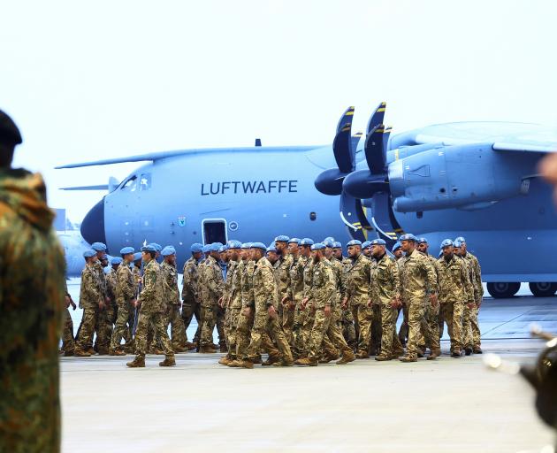 German army Bundeswehr soldiers return from peacekeeping in Mali in mid-December. PHOTO: REUTERS