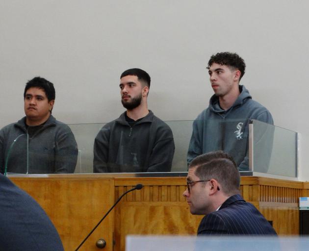 Appearing in the Invercargill District Court are (from left) Ngawai West, Teony Pennicott and...