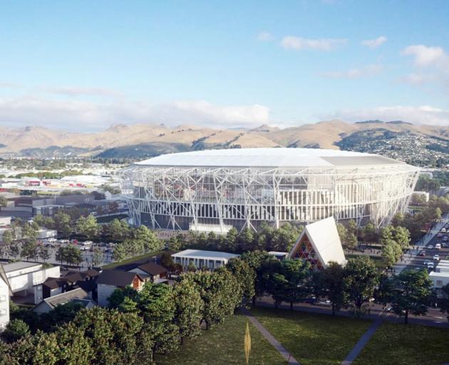 An artist's impression of the new Christchurch stadium Te Kaha. PHOTO: SUPPLIED