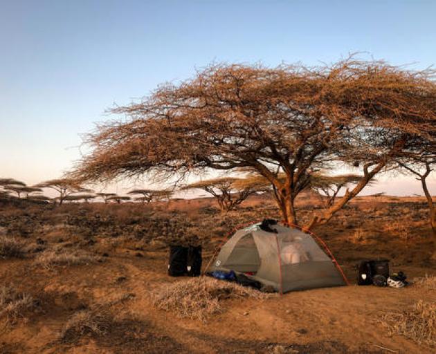 McKenzie Barney and James Beatty on the road in South Africa. Photo: Supplied