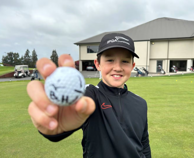 Benson Hona, 9,. Photo / Golf NZ