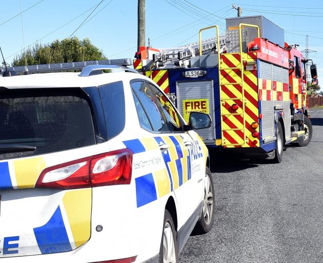Emergency services at a crash also on Forfar St last year. PHOTO:PETER MCINTOSH