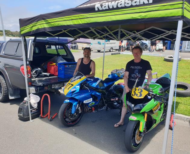 Daryl Craigie (left) and Michael Lee finished second and third at Cemetery Circuit in Whanganui...