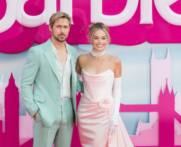 Margot Robbie and Ryan Gosling attend the European premiere of 'Barbie' at the Cineworld...