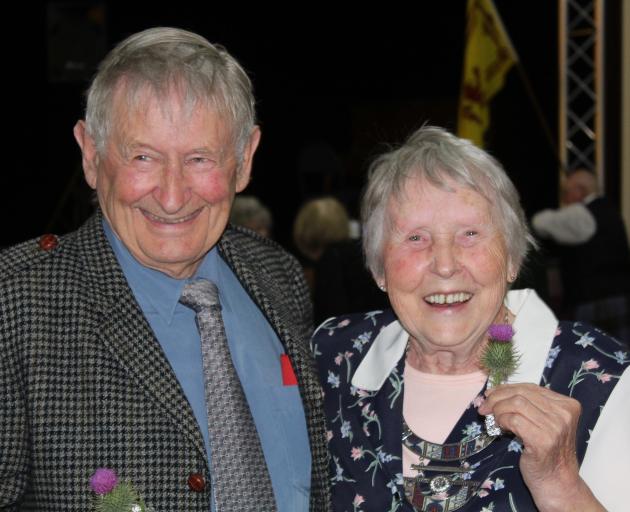 Terry Moulin and Lilian Capil connect with their Scottish heritage at the Robbie Burns Dinner at...