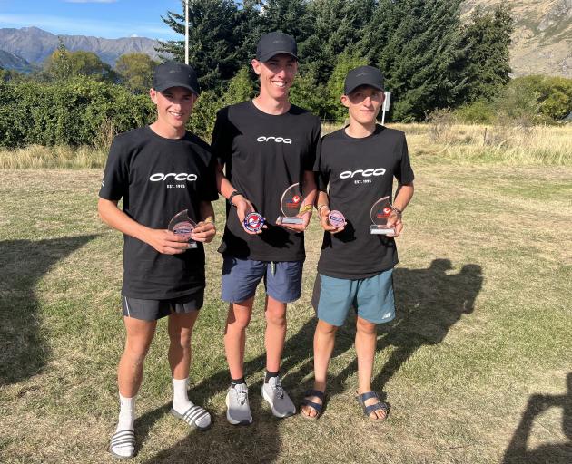 The Three Lean Machines (from left) Ollie McKenzie, Clark Jamieson and Liam O’Rourke finished...