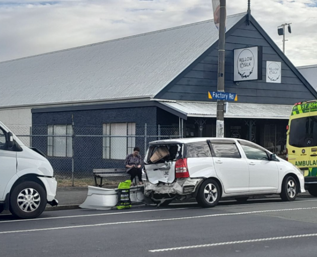 The crash happened on Factory Rd near the intersection with Church St. Photo: Tim Scott