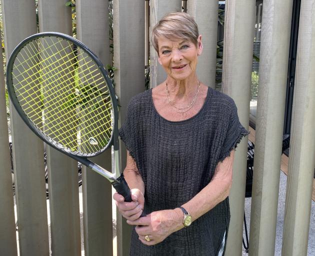 Former Silver Fern Joan Harnett-Kindley has been competing in tennis at the New Zealand Masters...