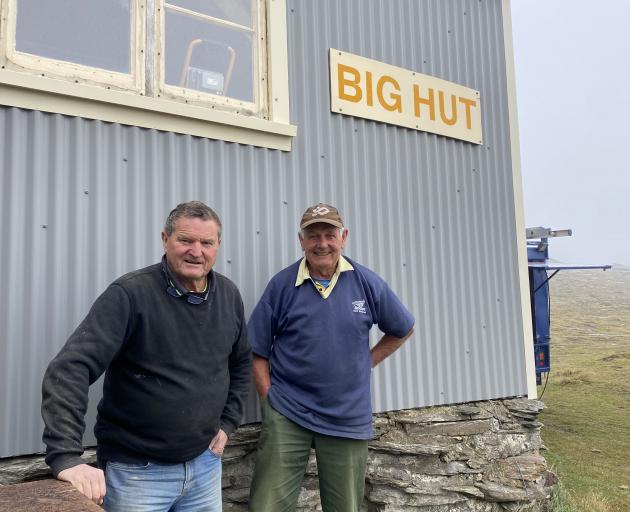 Mr McHardy (left) and Mr Wilson spent much of January stationed 1325m above sea level while...