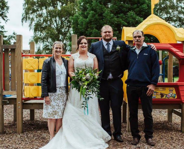 Elle and Matthew King held part of their wedding ceremony at Zeke's Playground in 2017.
