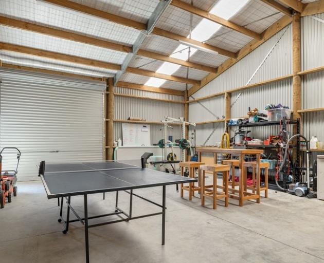 The shed has room for games and even a makeshift bar. Photo: Supplied