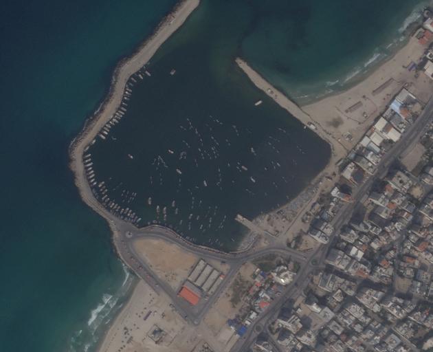 A satellite image shows the Port of Gaza. Photo: Reuters