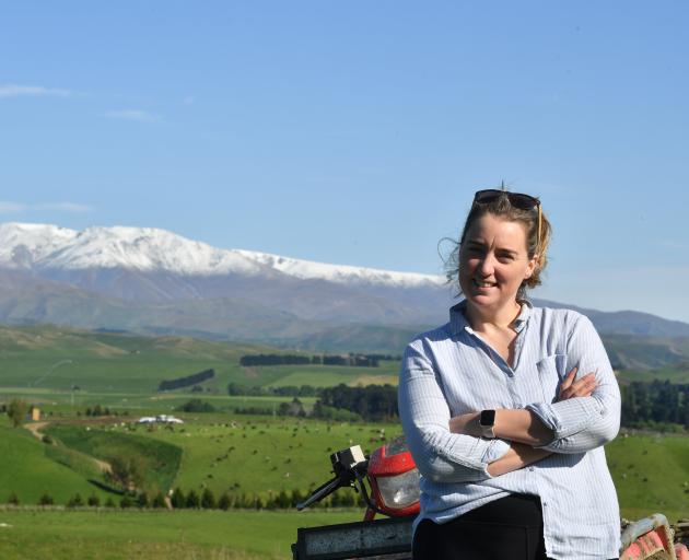 Myfanwy Alexander in better days last October when paddocks were still green at the top of the...