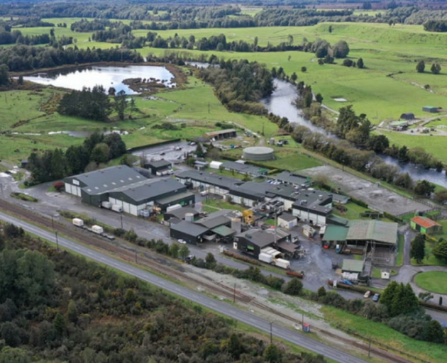 The ANZCO Kokiri processing plant with the Arnold River in the background. Photo: ANZCO / supplied