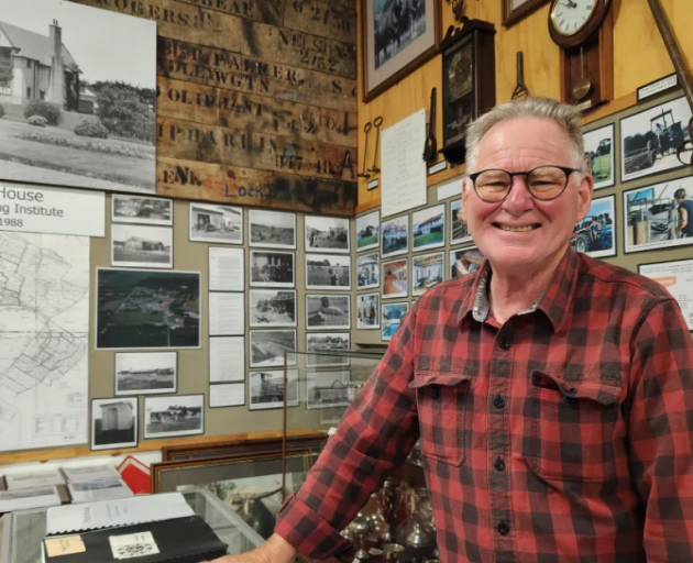 Alasdair Bettles-Hall at the Flock House display in the Bulls Museum Photo: RNZ/Sally Round