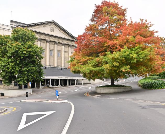 The Dunedin Town Hall could be covered in scaffolding for five years. PHOTO: ODT FILES
