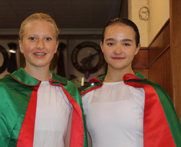 Chloe Young, left, and Hana Brandon, both 13, have been hooked on Highland dancing since they...