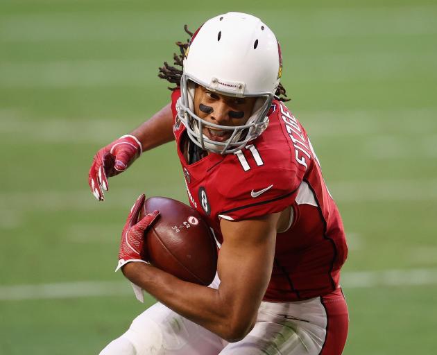 Fitzgerald in action in his last NFL season for the Arizona Cardinals. PHOTO: GETTY IMAGES