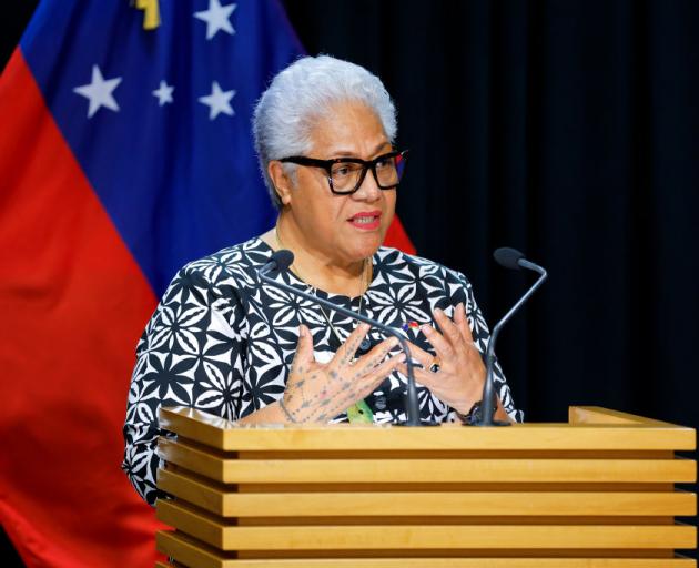 Fiame Naomi Mata‘afa speaks at the New Zealand parliament in 2022. PHOTO: GETTY IMAGES