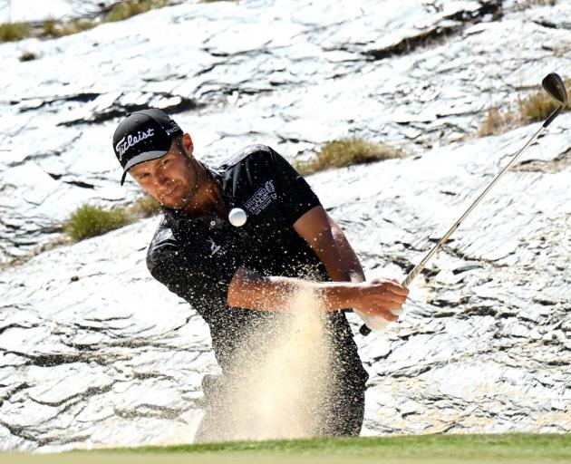 Queenstown golfer Ben Campbell on his way to shooting 67 in the final round of the New Zealand...