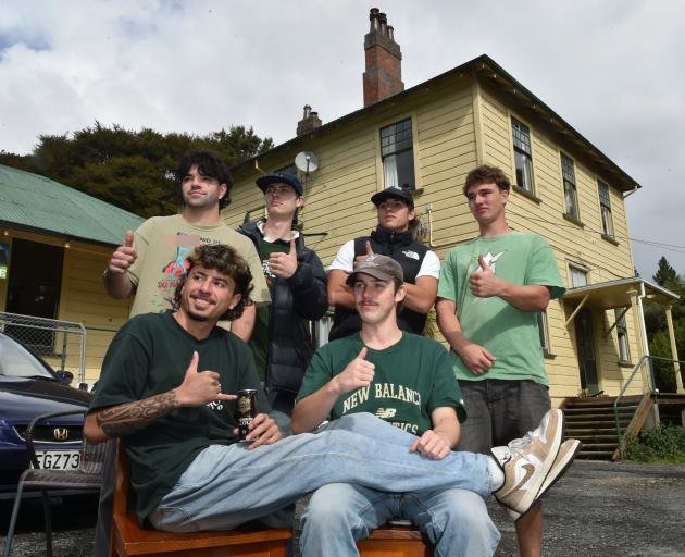 Getting ready for the biggest student party on the block for St Patrick’s Day are (seated from...