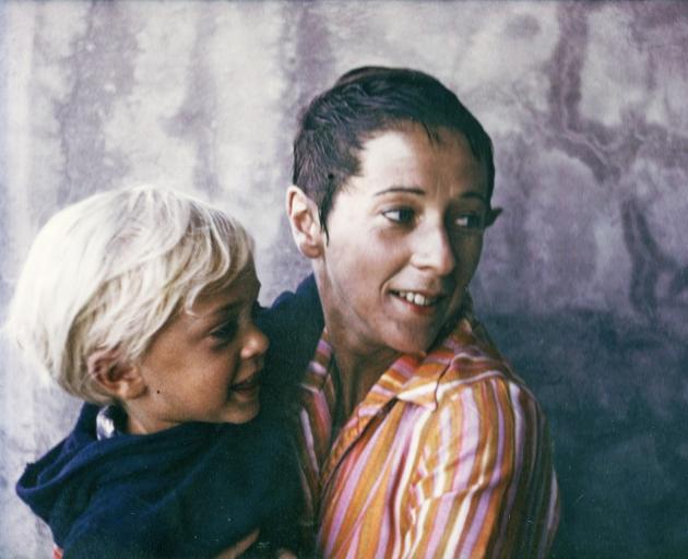 A youthful Louise Petherbridge is pictured with her young son David, in Italy, in 1968. PHOTO:...