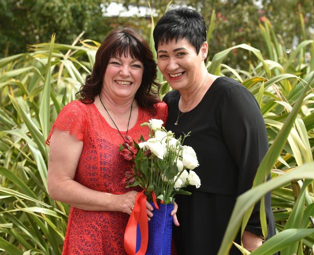 Linda Lapwood (left) celebrates her graduation with her sister, Debbie Rawiri, at Emerson’s...