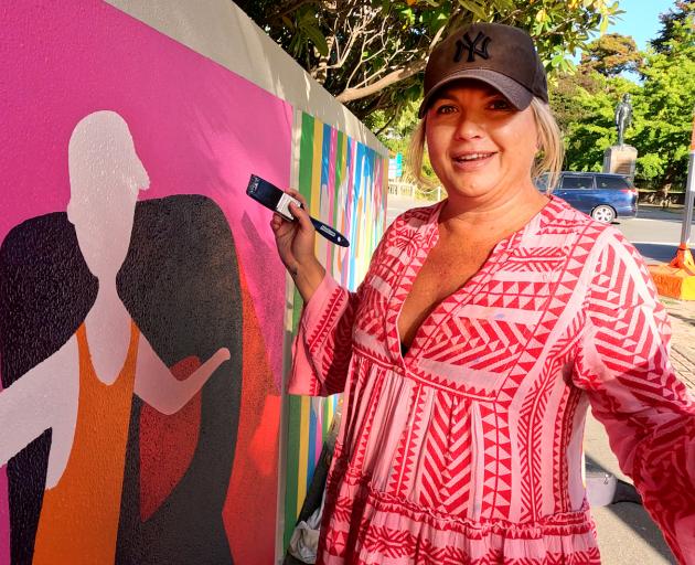 Kyla K's mural of Josh outside Rānui House. Photo: Geoff Sloan